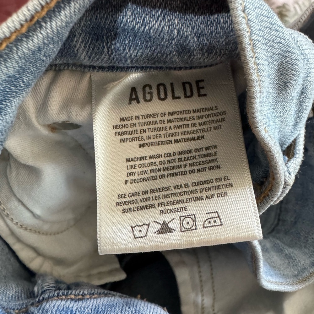 Agolde Blue Skinny Jeans Vintage Style Sz 29 cropped - Picture 8 of 9